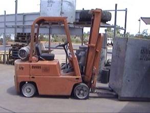 Forklift forks inspection